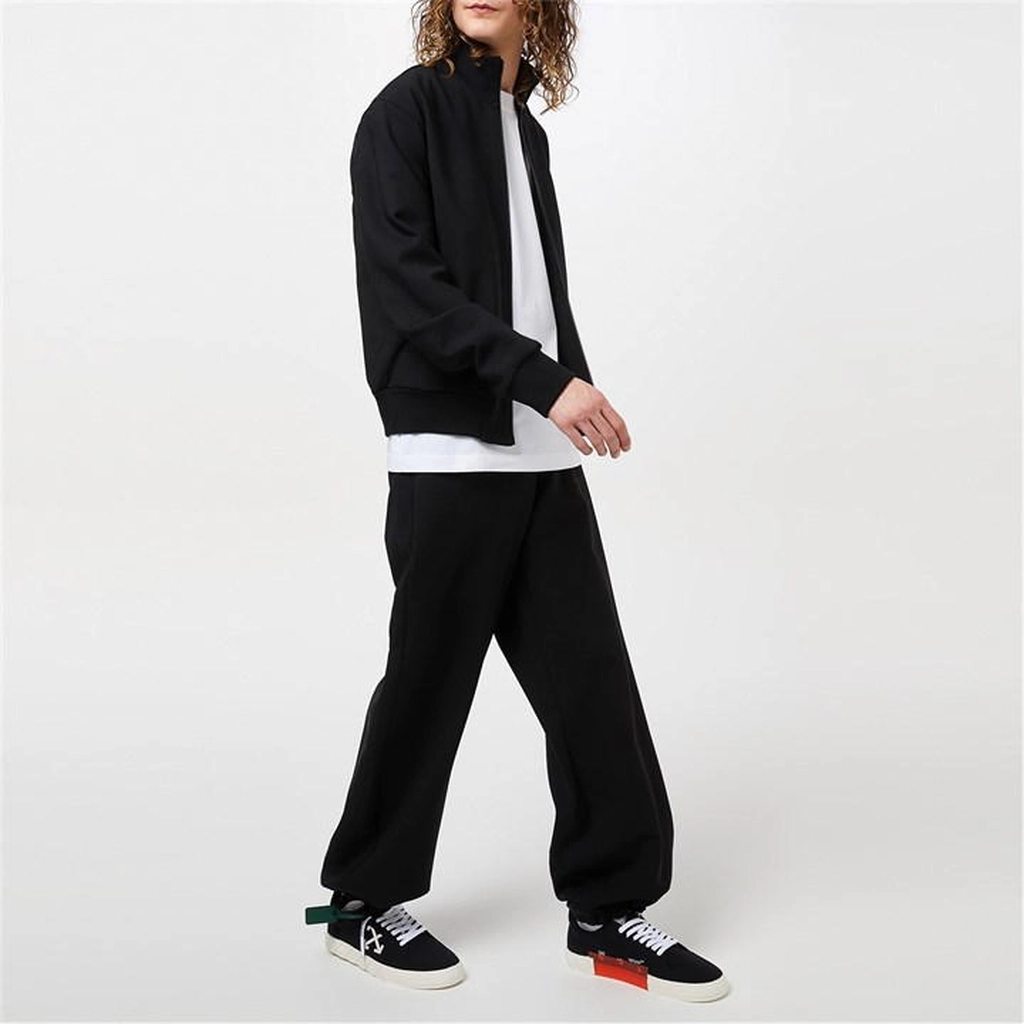 Off White Low Vulcanised Canvas Trainers - Black